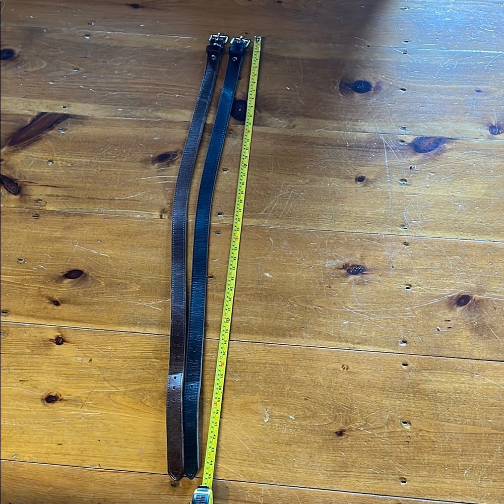 2 belts! 10 for both Brown and Black Leather Belts with Classic Design